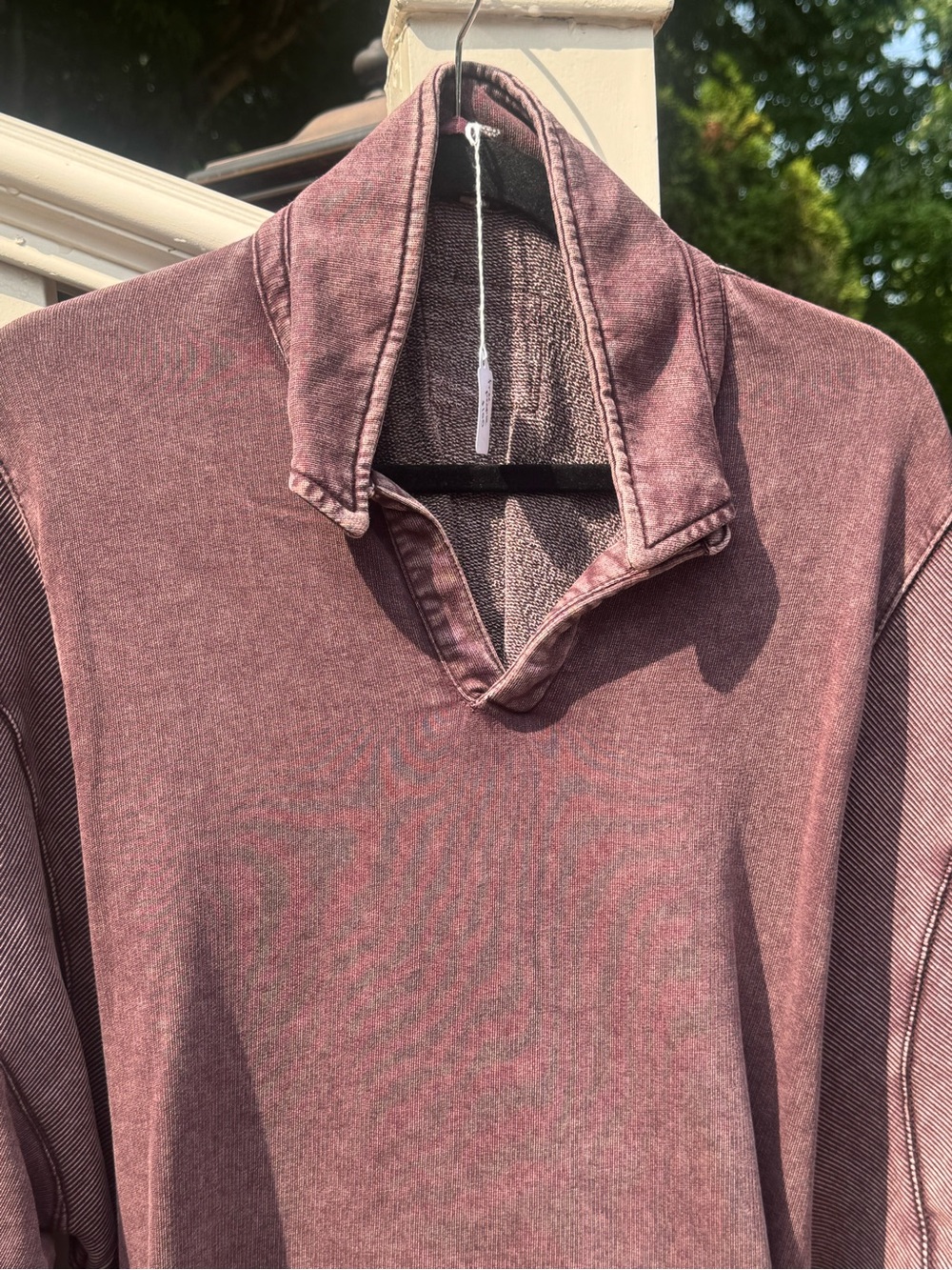 Free People Oversized Brown Pullover Collared Sweatshirt - Picture 6 of 8